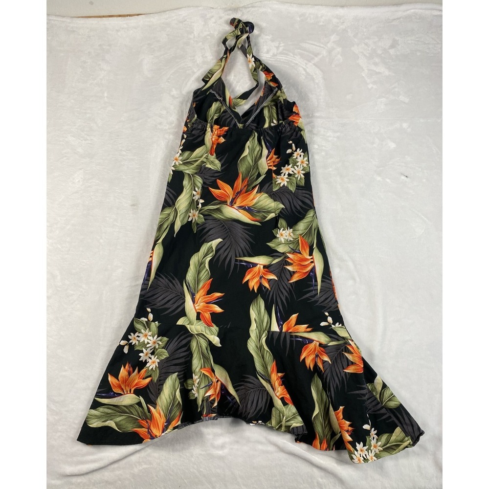 2/$30 Pacific Legend Hawaiian Midi Sun Dress S Tropical Asymmetrical Vintage Y2K - Picture 7 of 11